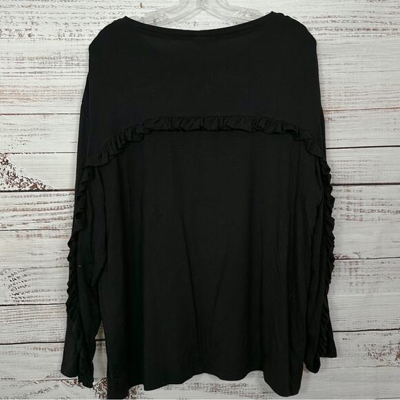 NEW WITH TAGS Drew Chance SUPER SOFT Ruffle Top Size Large, MSRP $142 - Picture 10 of 11